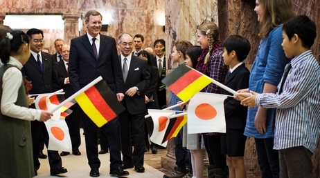 Bundespräsident Christian Wulff in der japanischen Botschaft