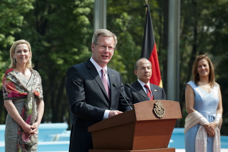 Bundespräsident Christian Wulff bei der Begrüßung