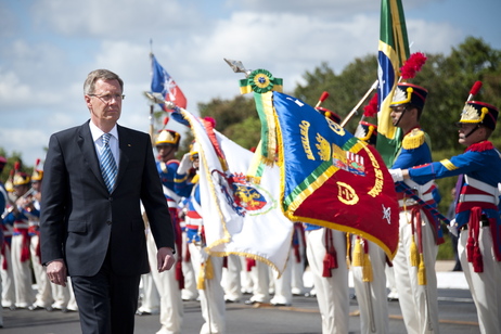 Staatsbesuch in Brasilien - Empfang mit militärischen Ehren in Brasilia