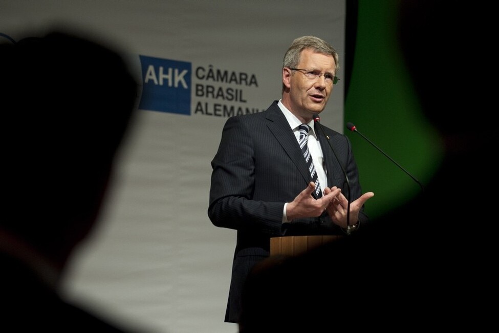 Bundespräsident Christian Wulff hält seine Ansprache