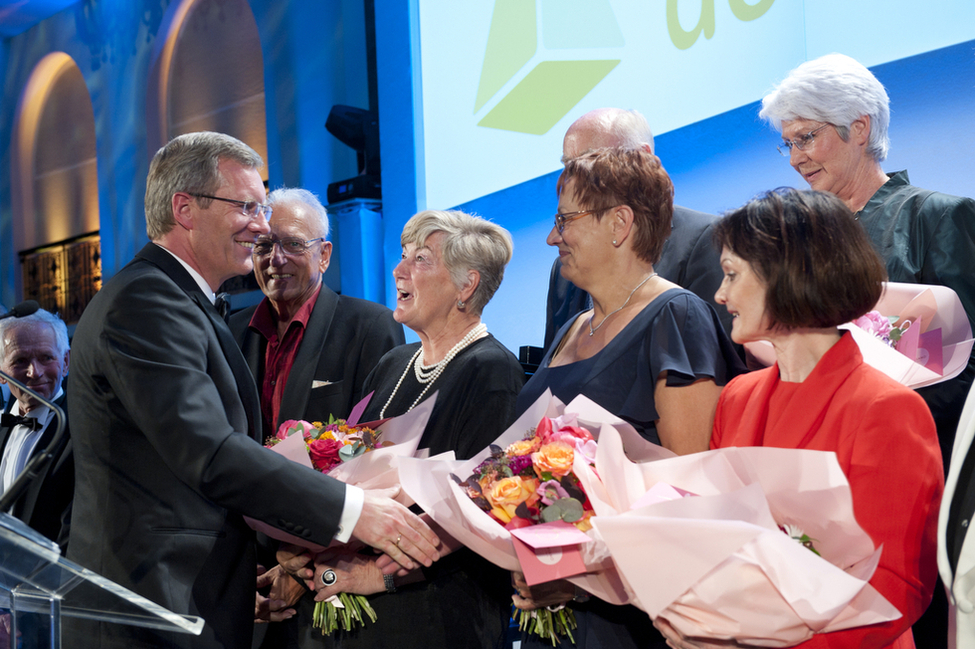 Bundespräsident Christian Wulff bei der Sportpyramide 2011