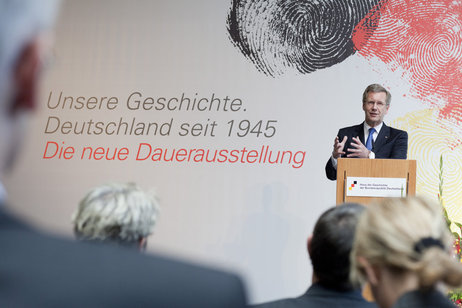 Bundespräsident Christian Wulff zur Eröffnung der neuen Dauerausstellung im Haus der Geschichte