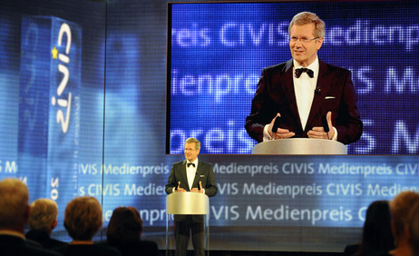 CIVIS Medienpreis 2011 in Berlin - Bundespräsident Christian Wulff bei seiner Rede