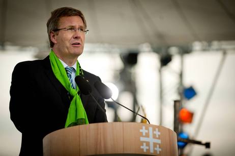 Bundespräsident Christian Wulff bei seiner Ansprache