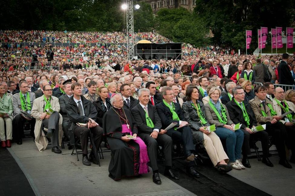 Evangelischer Kirchentag in Dresden - Bundespräsident Christian Wulff bei der Eröffnung 