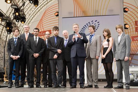 Eröffnungsveranstaltung der IdeenExpo 2011 in Hannover - Bundespräsident Christian Wulff gibt die Nominierungen für den Deutschen Zukunftspreis 2011 bekannt