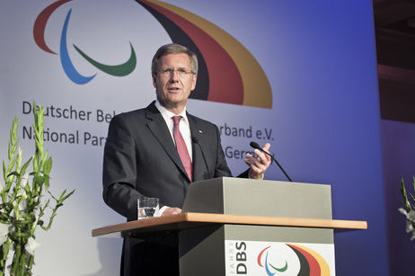  Festveranstaltung 60 Jahre Deutscher Behindertensportverband in Berlin - Bundespräsident Christian Wulff bei seiner Ansprache