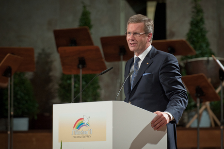 Bundespräsident Christian Wulff bei seiner Rede