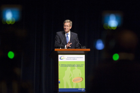 Bundespräsident Christian Wulff bei seiner Ansprache 