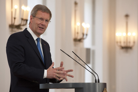 Bundespräsident Christian Wulff bei seiner Ansprache