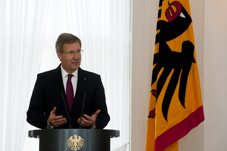 Bundespräsident Christian Wulff bei seiner Ansprache