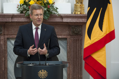  Bundespräsident Christian Wulff bei seiner Ansprache