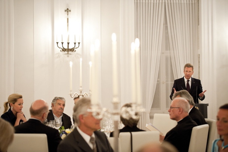 Bundespräsident Christian Wulff bei seiner Tischrede im Großen Saal
