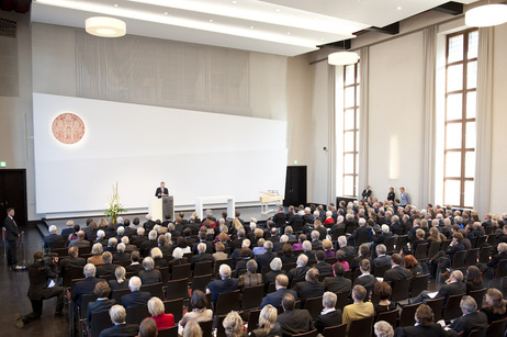 Bundespräsident Christian Wulff bei seiner Ansprache  in der Aula der Universität Heidelberg