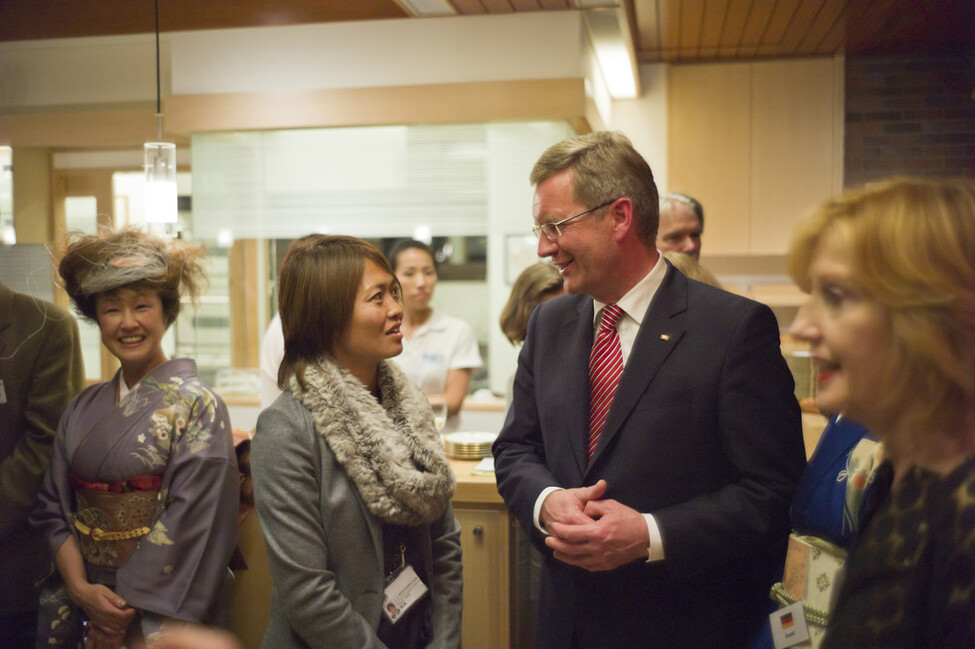 Bundespräsident Christian Wulff im Gespärch