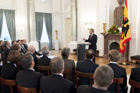 Bundespräsident Christian Wulff bei seiner Ansprache im Langhanssaal