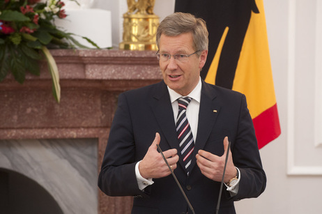 Bundespräsident Christian Wulff bei seiner Ansprache