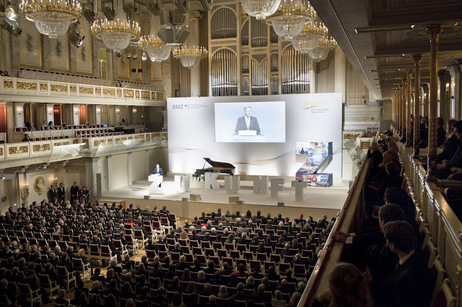 Bundespräsident Christian Wulff bei seiner Ansprache im Konzerthaus am Gendarmenmarkt