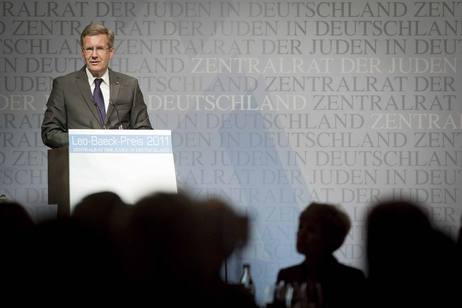 Bundespräsident Christian Wulff bei seiner Ansprache im Jüdischen Museum Berlin