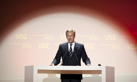 Bundespräsident Christian Wulff bei seiner Laudatio