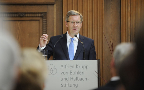 Bundespräsident Christian Wulff bei seiner Ansprache in der Villa Hügel
