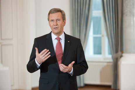 Bundespräsident Christian Wulff im Langhanssaal von Schloss Bellevue (Archivbild)