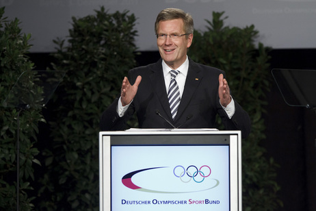 Bundespräsident Christian Wulff bei seiner Rede