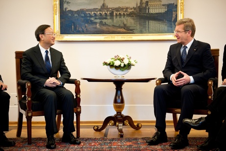 Bundespräsident Christian Wulff und der Außenminister der Volksrepublik China, Yang Jiechi