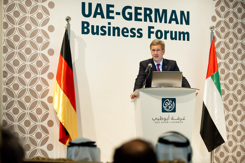 Bundespräsident Christian Wulff eröffnet die Wirtschaftskonferenz UAE - German Business Forum