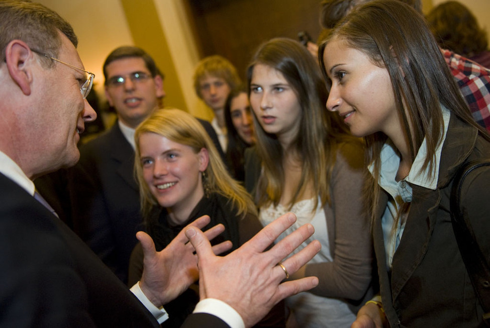 Bundespräsident Christian Wulff beim Empfang für junge Menschen aus Deutschland und Israel