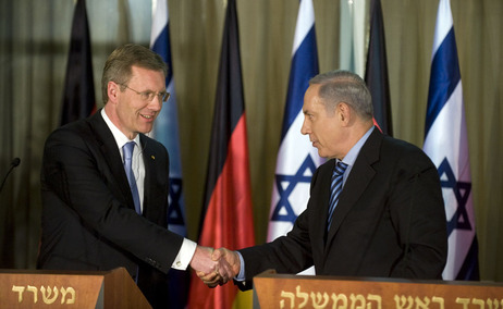 Bundespräsident Christian Wulff mit dem Ministerpräsidenten des Staates Israel, Herrn Benjamin Netanyahu