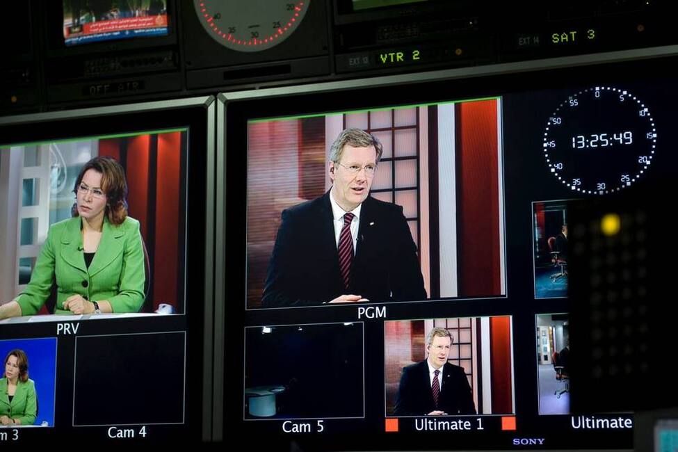 Bundespräsident Christian Wulff während des Interviews