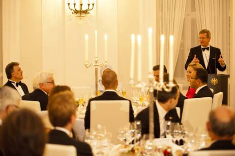  Bundespräsident Christian Wulff bei seiner Tischrede im Großen Saal