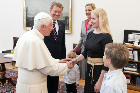 Papst Benedikt XVI. trifft Bundespräsident Christian Wulff und seine Familie