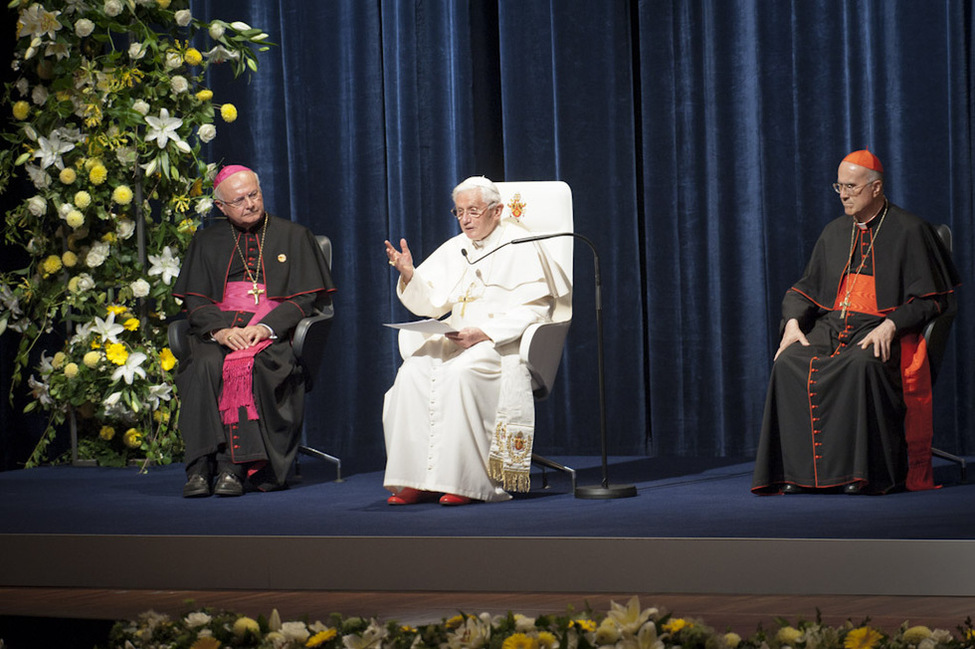 Papst Benedikt XVI. bei seiner Ansprache im Freiburger Konzerthaus