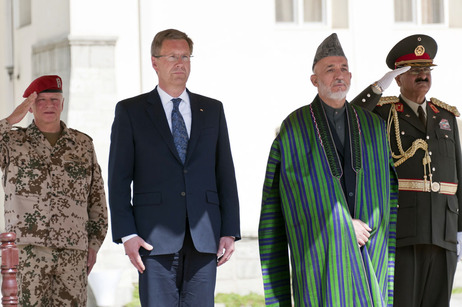 Bundespräsident Christian Wulff und der afghanische Präsident Hamid Karsai
