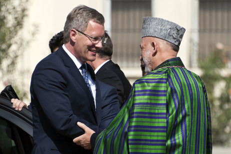 Bundespräsident Christian Wulff und der afghanische Präsident Hamid Karsai