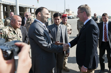 Bundespräsident Christian Wulff und der Gouverneur der Provinz Balch, Mohammad Atta