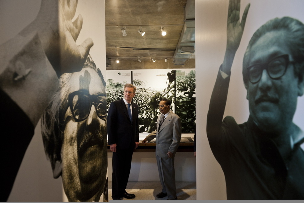 Bundespräsident Christian Wulff beim Besuch des Bangabandhu Memorial Museums