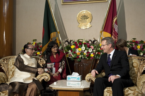 Bundespräsident Christian Wulff im Gespräch mit Staatspräsident Zillur Rahman