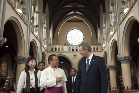 Bundespräsident Christian Wulff besichtigt die Kathedrale der Mariä Himmelfahrt