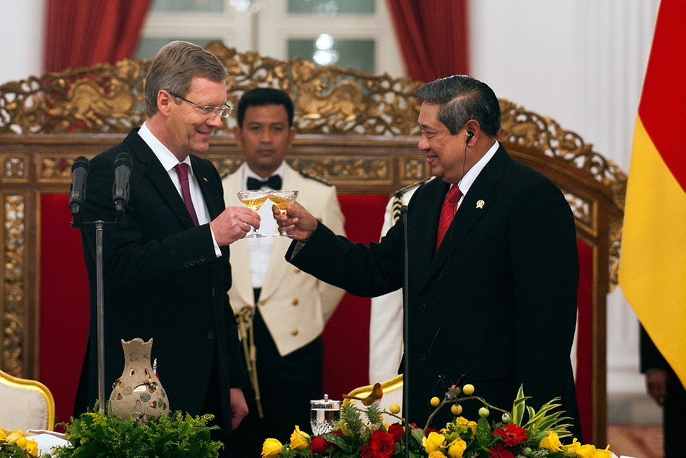  Bundespräsident Christian Wulff und Staatspräsident Susilo Bambang Yudhoyono beim Staatsbankett