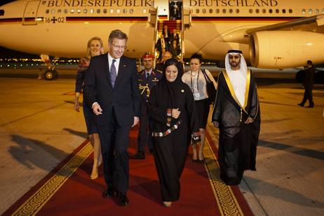 Ankunft auf dem Internationalen Flughafen Abu Dhabi