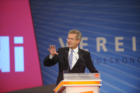 Bundespräsident Christian Wulff am Rednerpult