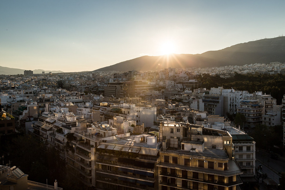 Blick auf Athen vom Lycabettus-Hügel ausl in der Nähe des Akropolis-Museum in Athen anlässlich des Antrittsbesuchs von Bundespräsident Frank-Walter Steinmeier und Elke Büdenbender in Griechenland