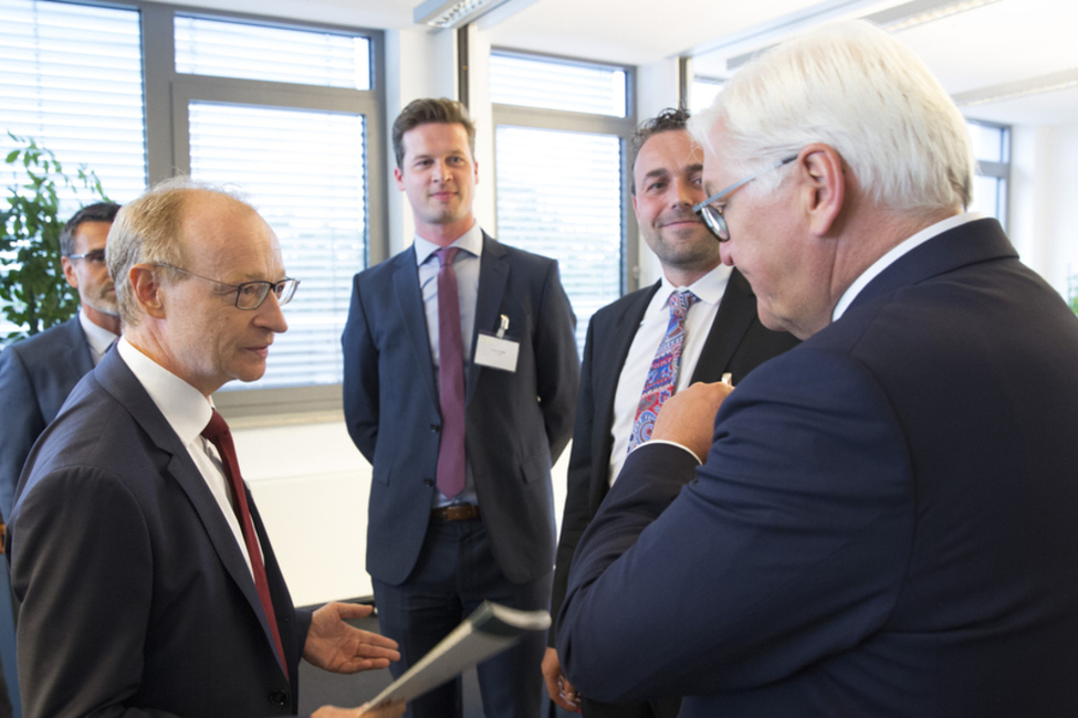 Bundespräsident Frank-Walter Steinmeier beim Gespräch mit Vertretern des High-Tech Gründerfonds (HTGF) in Bonn 