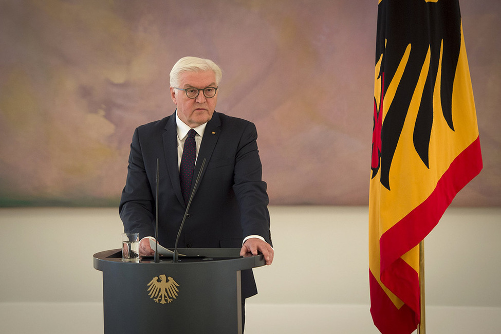 Bundespräsident Frank-Walter Steinmeier gibt eine Erklärung zur Regierungsbildung ab