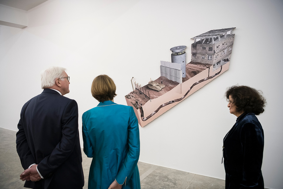 Bundespräsident Frank-Walter Steinmeier und Elke Büdenbender beim Besuch der Galerie Sfeir-Semler in Beirut anlässlich des offiziellen Besuchs im Libanon 