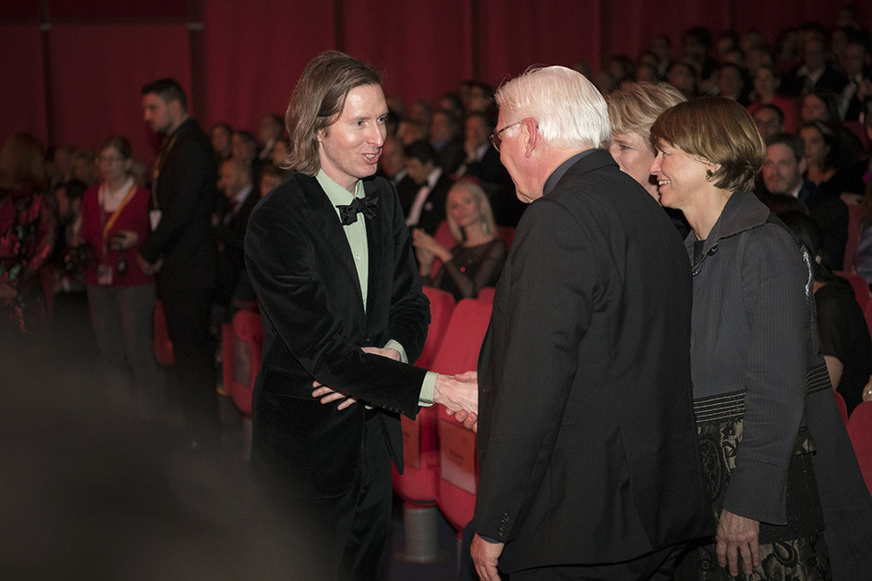 Bundespräsident Frank-Walter Steinmeier und Elke Büdenbender nehmen an der Eröffnung der 68. Internationalen Filmfestspiele Berlin teil und treffen Wes Anderson, den Regisseur des diesjährigen Eröffnungsfilms "Isle of Dogs" im Berlinale Palast