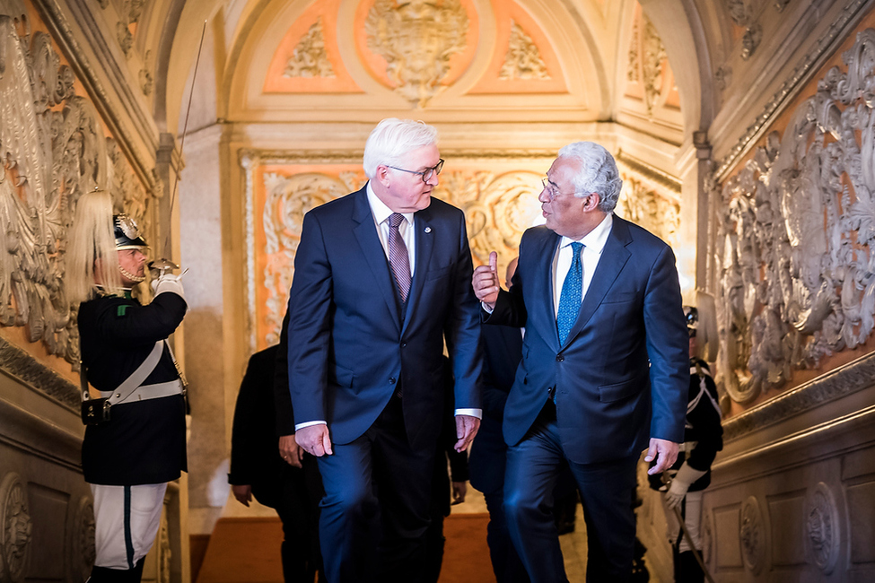 Bundespräsident Frank-Walter Steinmeier beim Gespräch mit Premierminister António Costa im Außenministerium in Lissabon anlässlich des offiziellen Besuchs in der Portugiesischen Republik  